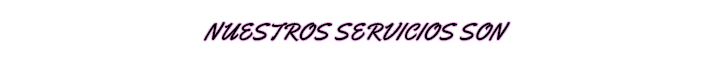 nuestros servicios son